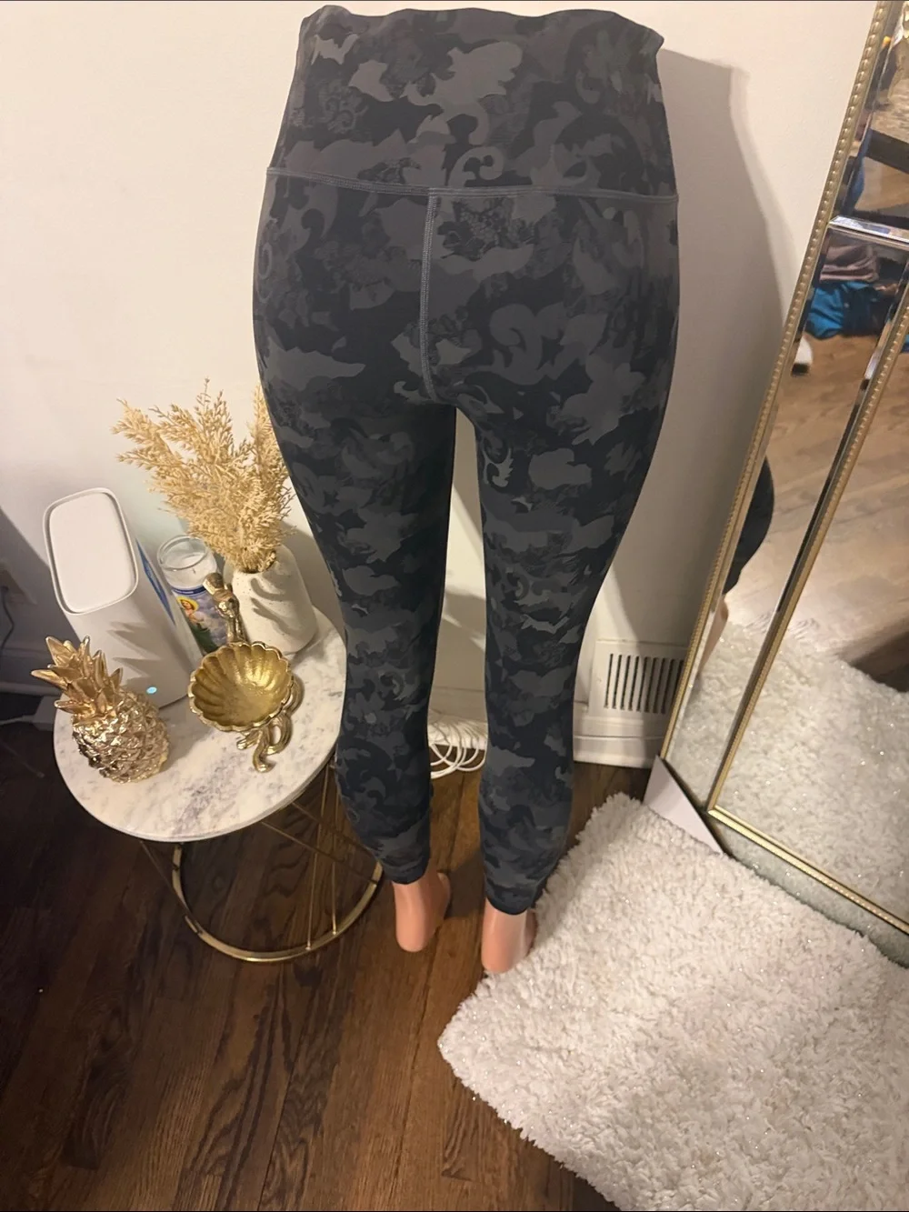 lululemon athletica Black Gray Printed High-Rise Leggings